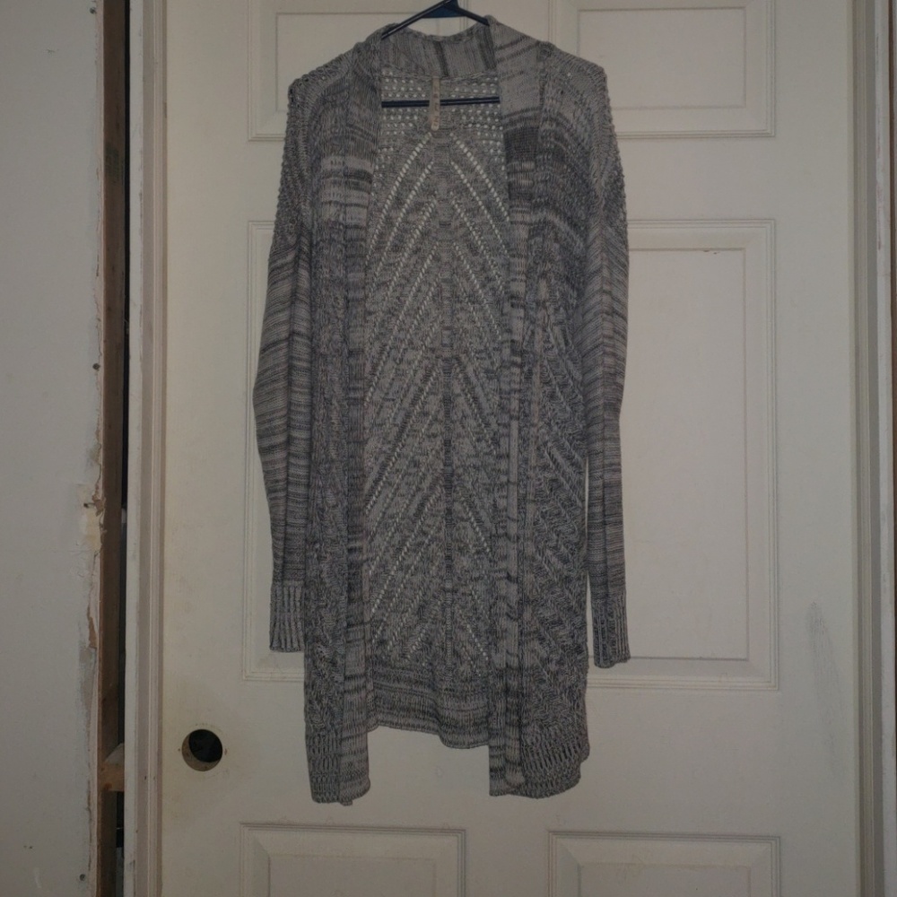 Grey and white sweater